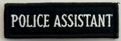 POLICE ASSISTANT PATCH TAB - SEW ON.